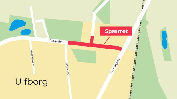Spærring af en del af Ringvejen og Sportsvej i Ulfborg