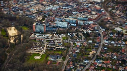 Luftfoto af Holstebro midtby
