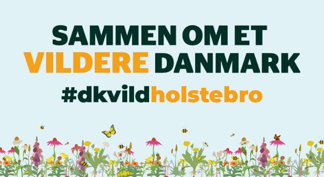 Grafik med teksten: Sammen om et vildere Danmark @dkvildholstebro