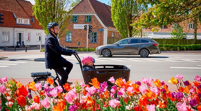 Mand der står og venter mens elbil er til opladning
