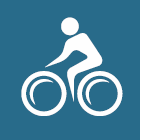 Ikon der viser en cyklist