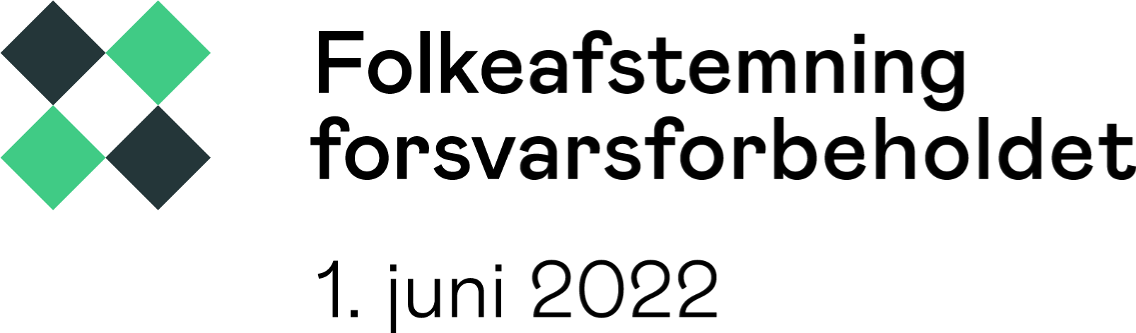 Logo for folkeafstemning om forsvarsforbeholdet