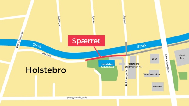 Spærring af Åstien i Holstebro