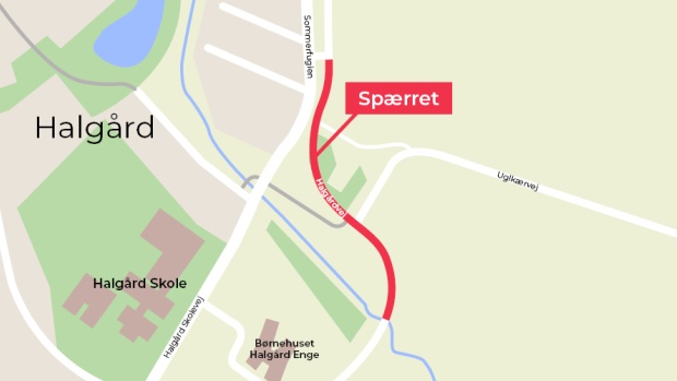 Spærring af Halgårdvej