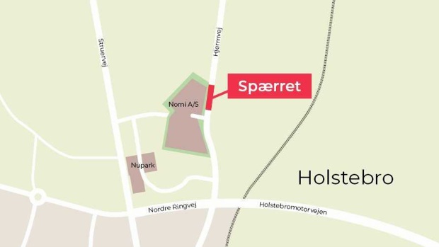 Grafisk kort - Spærring af Hjermvej