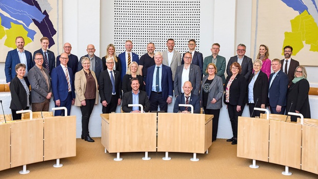 Det nye byråd 2026-2029. Foto: Ole Mortensen
