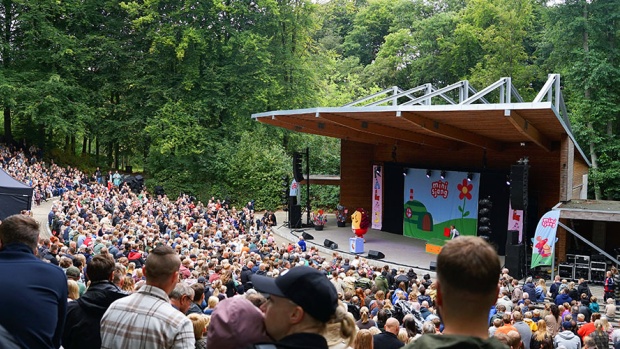 Billedtekst: Omkring 7000 børn og familier fandt vej til KALAS sidste år i Holstebro Lystanlæg.