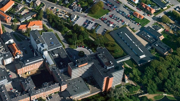 Luftfoto af Regionshospital Vest i Holstebro